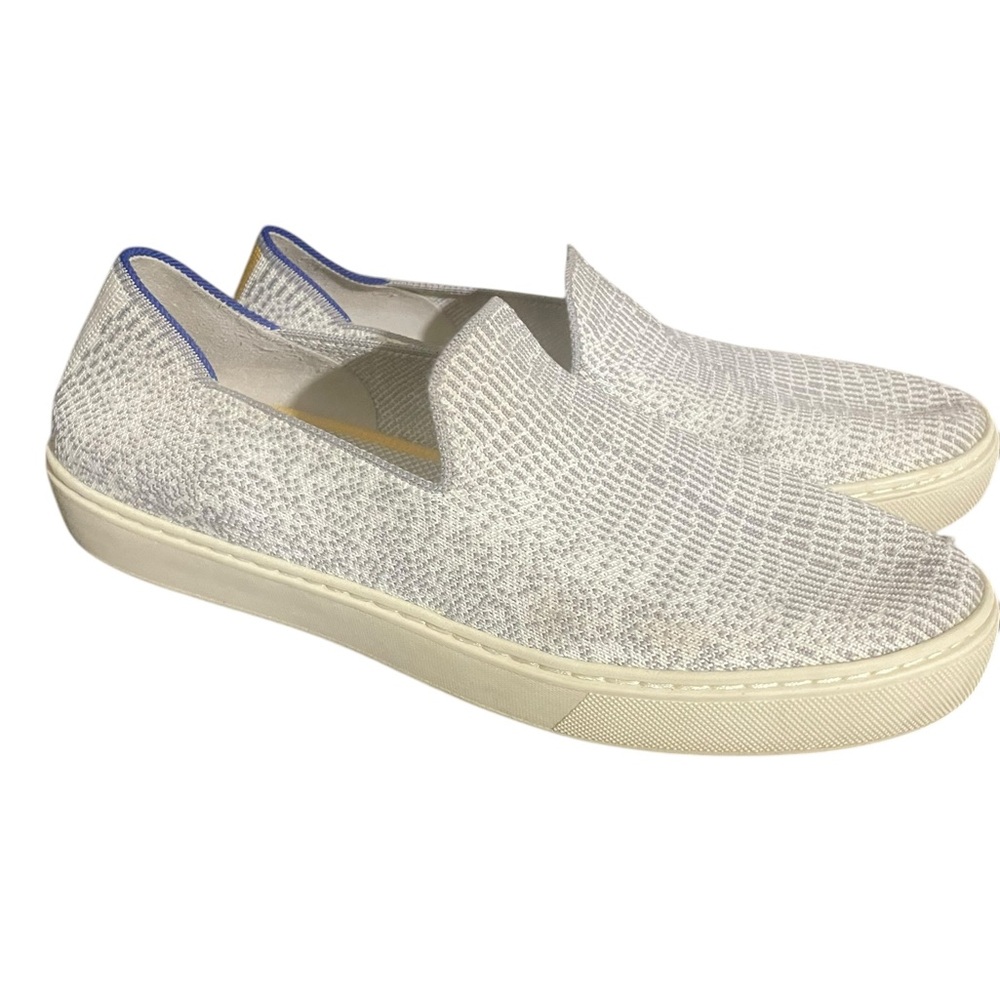 Rothy’s The Original Slip On Sneaker Opal Python‎ White & Gray Retired Size 8